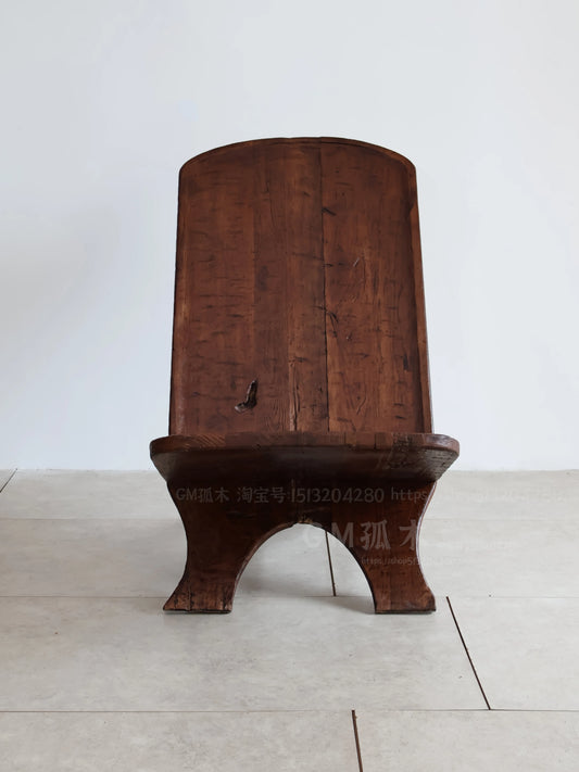 Jijifeng replicas African tribal fork-shaped chairs, ancient wood dismantled leisure chairs, vintage homestay and hotel ornaments