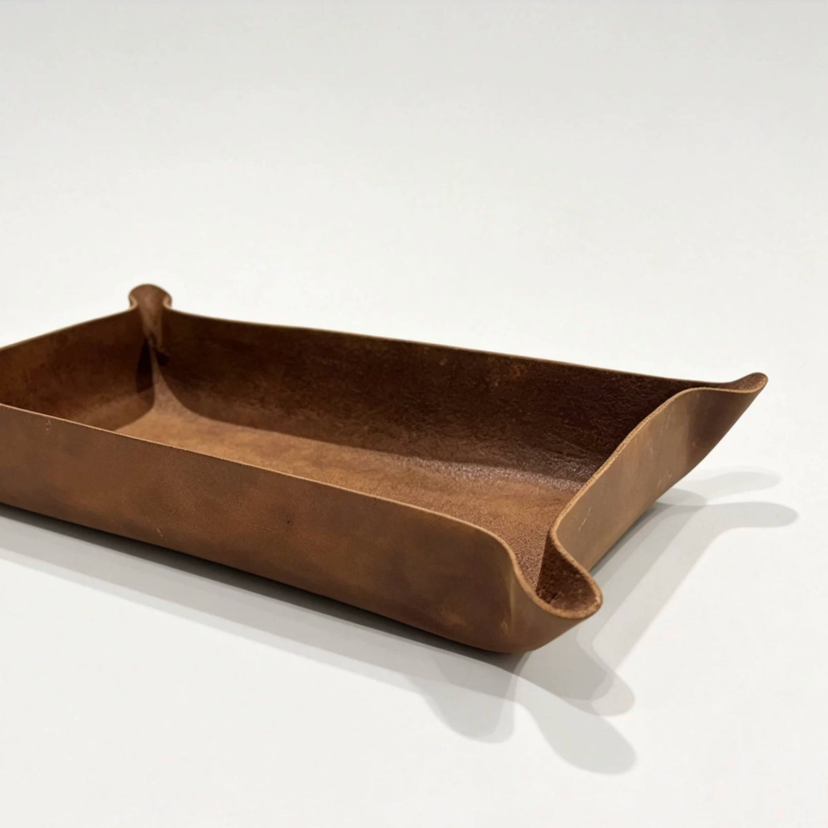 Nordic double-sided leather, genuine leather, cowhide storage, miscellaneous item organization, desktop coffee table, remote control, handmade box, key tray