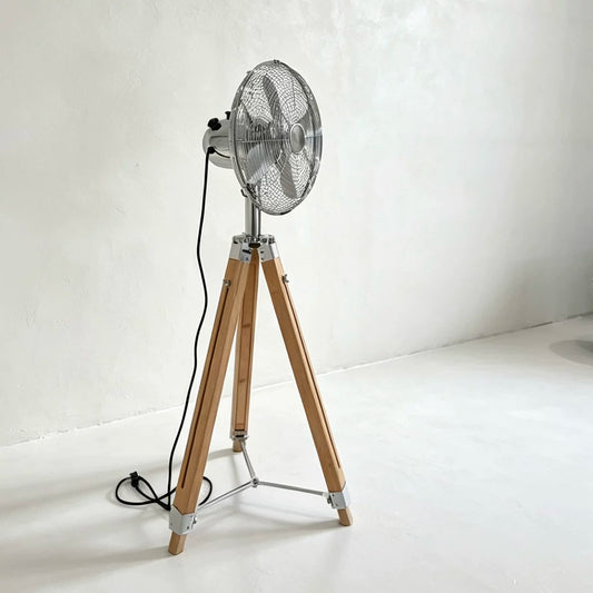 Vintage metal electric fan tripod home quiet standing fan air circulation fan nostalgic head shaker fan
