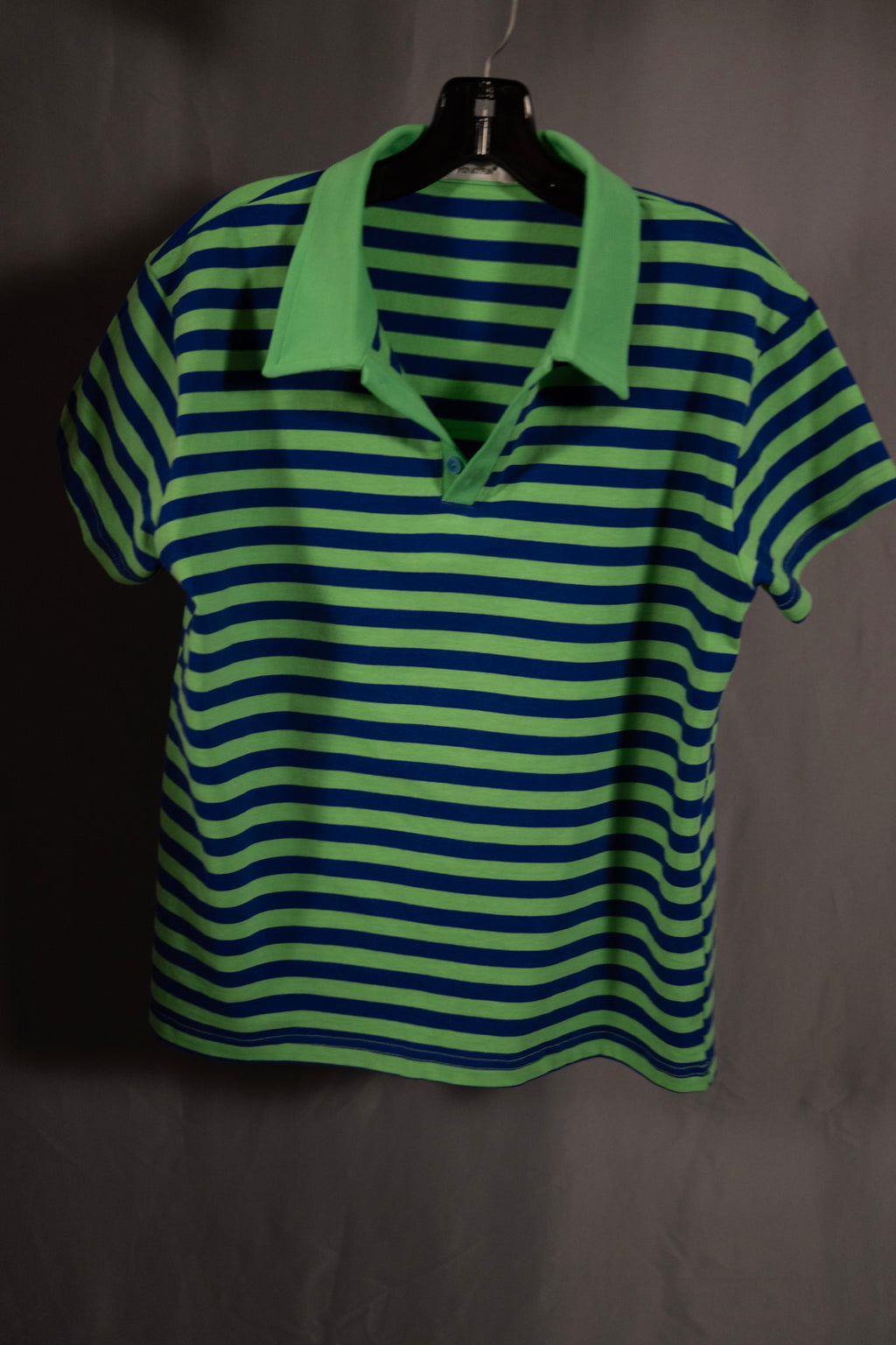 "Colors" Green&Navy striped Polo t-shirt