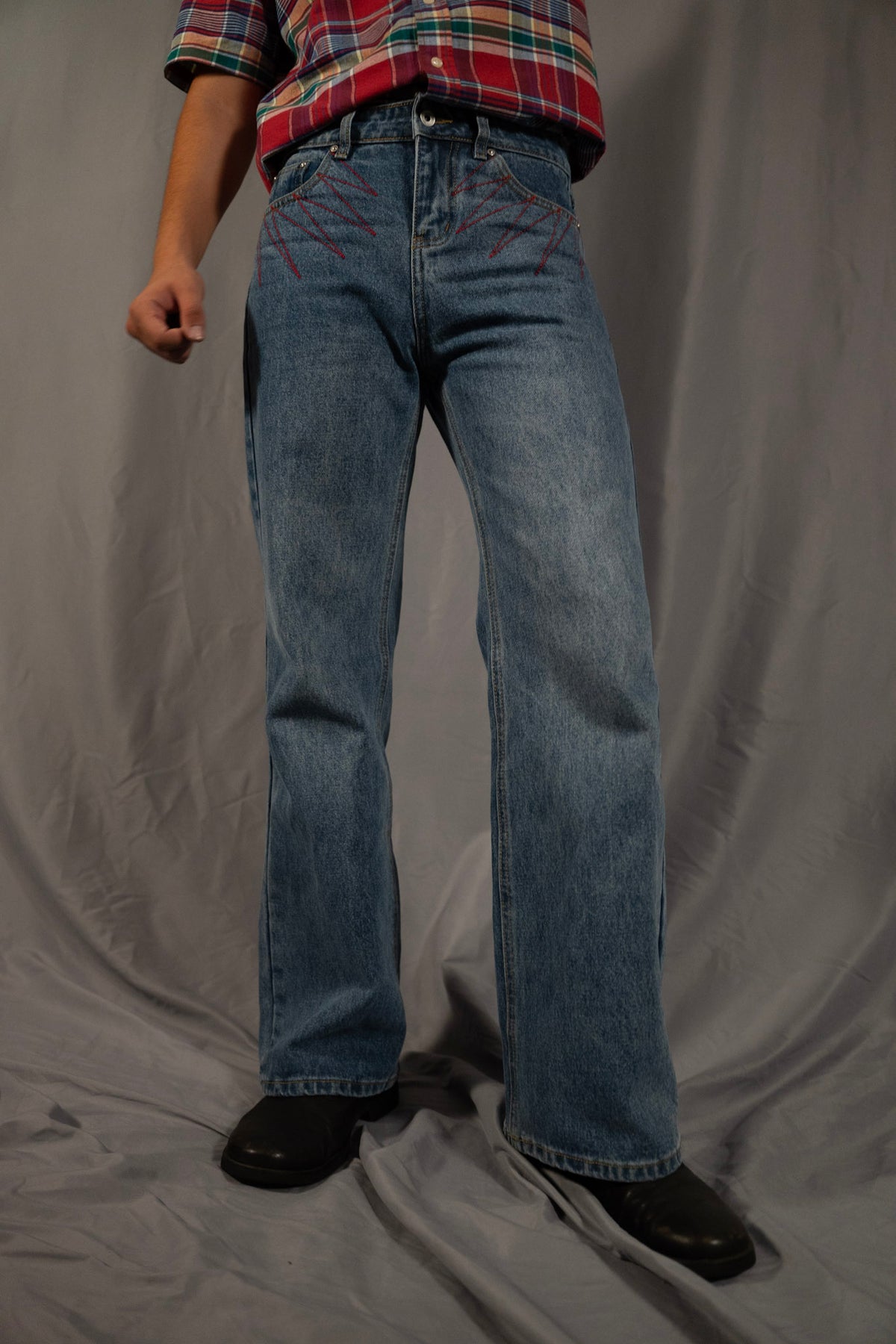 "Hands" Flared Jeans