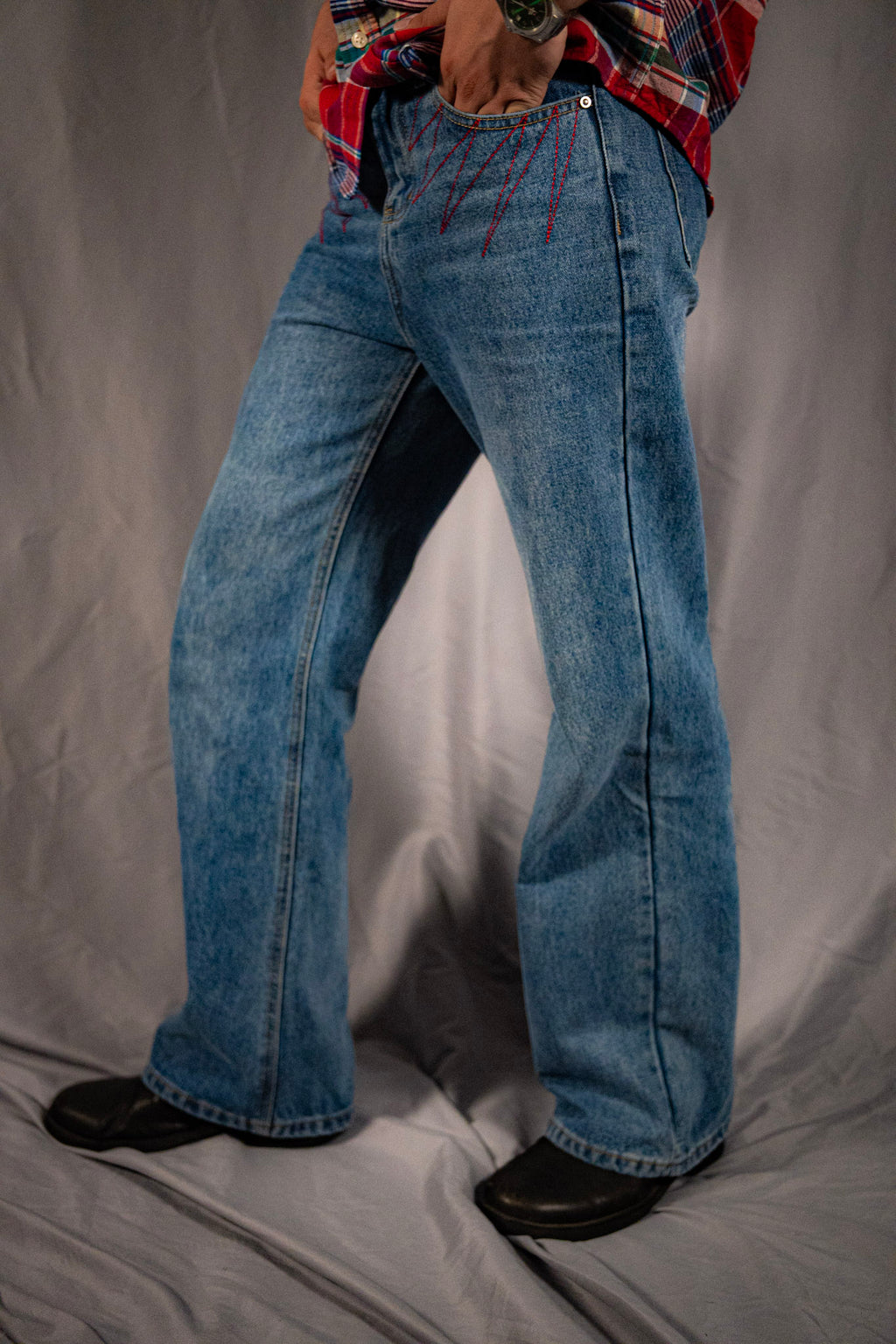 "Hands" Flared Jeans