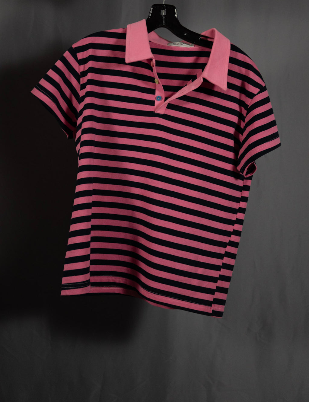 "Colors" Pink&Navy striped Polo