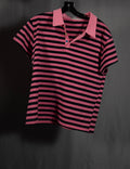 "Colors" Pink&Navy striped Polo