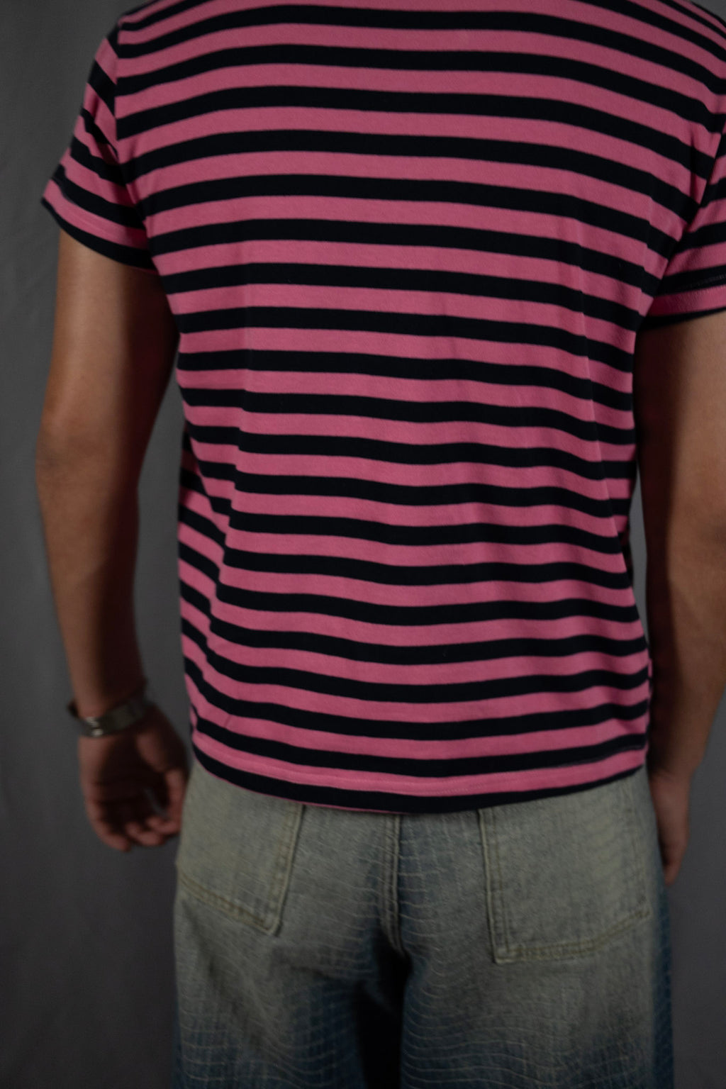 "Colors" Pink&Navy striped Polo