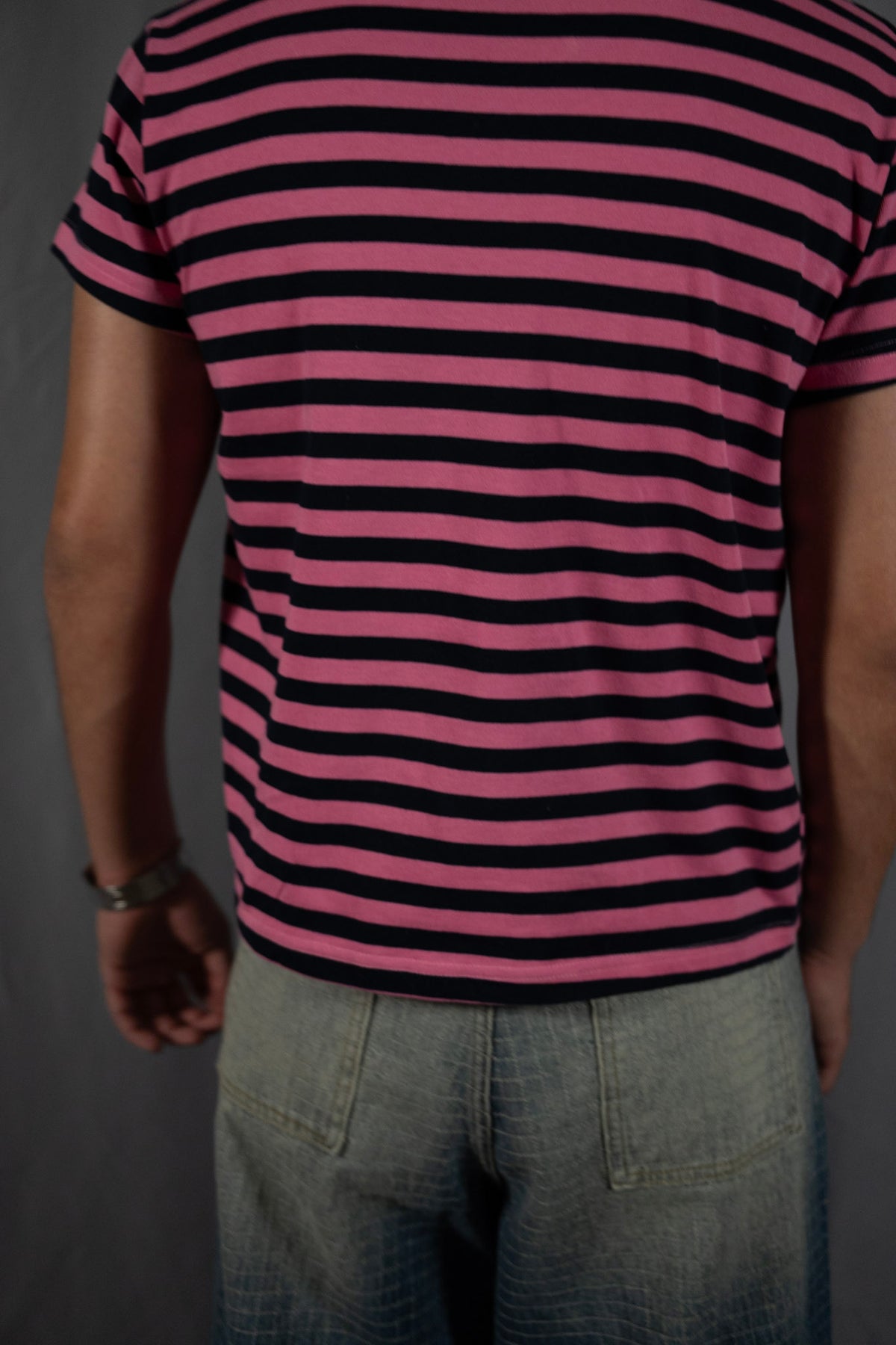 "Colors" Pink&Navy striped Polo