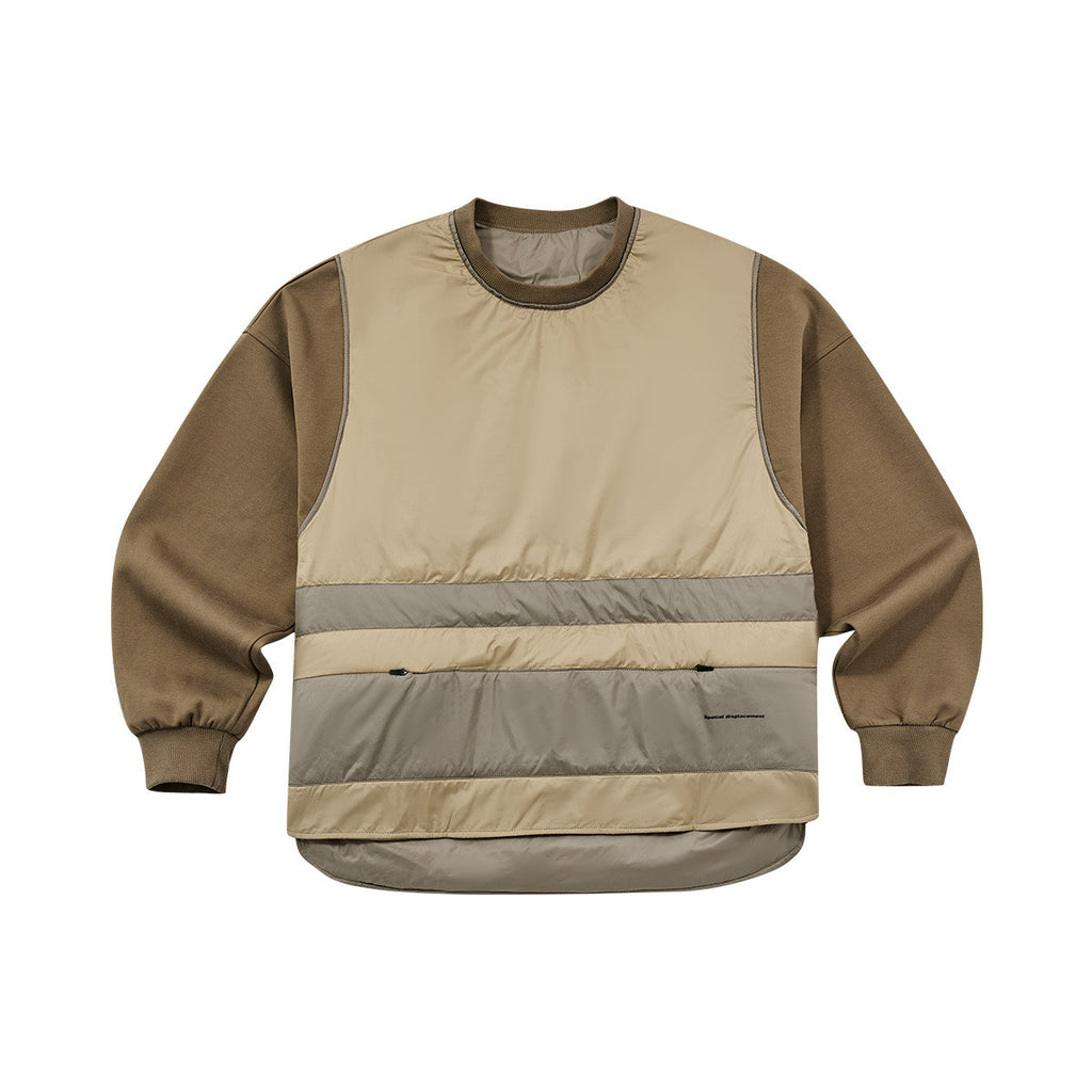 FMACM Men & Kuang 3M New Shirley Vest Patchwork Crew Neck Sweatshirt Loose Casual 2025 Autumn/Winter New Arrival