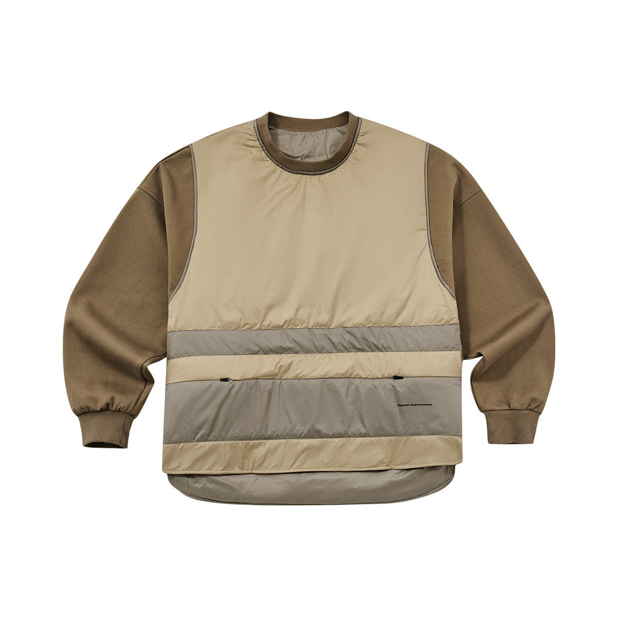 FMACM Men & Kuang 3M New Shirley Vest Patchwork Crew Neck Sweatshirt Loose Casual 2025 Autumn/Winter New Arrival