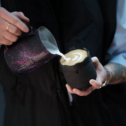 Jieduo Black Pottery Tibetan Area Handmade Niche Coffee Cup Water Cup (330ml)