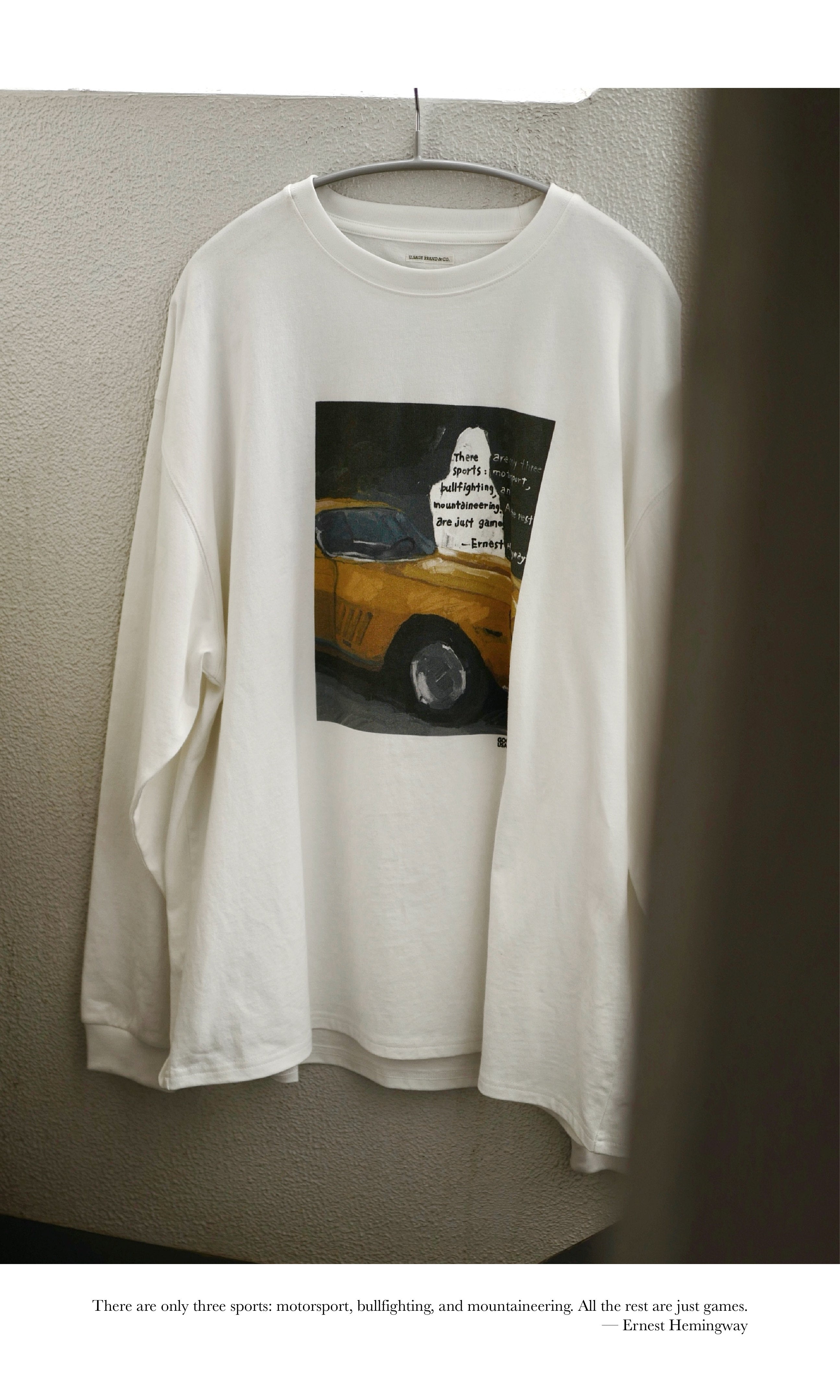 U.Sage x STRATOS "The Secret Grage" garage culture collection long-sleeve T-shirt