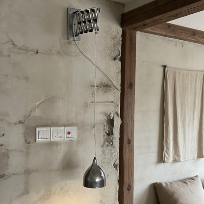 Retro industrial style wall lamp, homestay café, bar, teahouse atmosphere light, telescopic long arm chandelier, wall hanging dual-purpose lamp