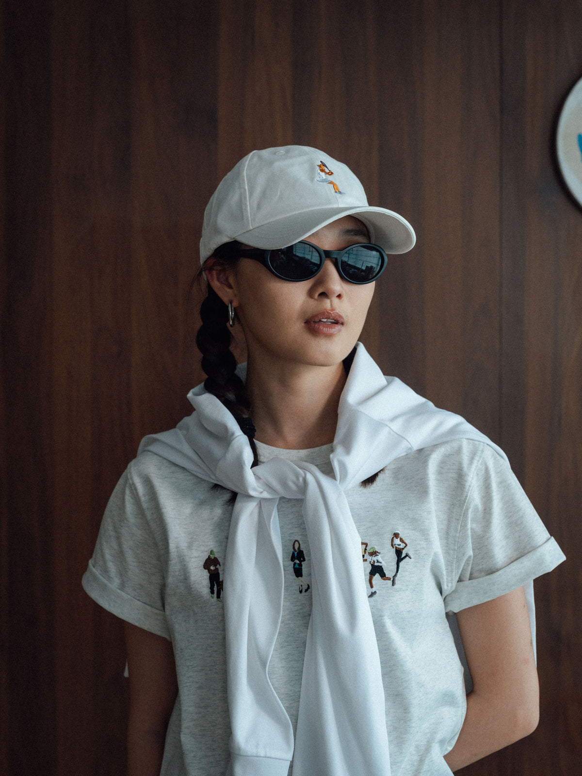 FMACM Cool & Wild Sports & Commuting Embroidered Print Cooling Quick-Dry Sun Protection Short-Sleeve T-Shirt
