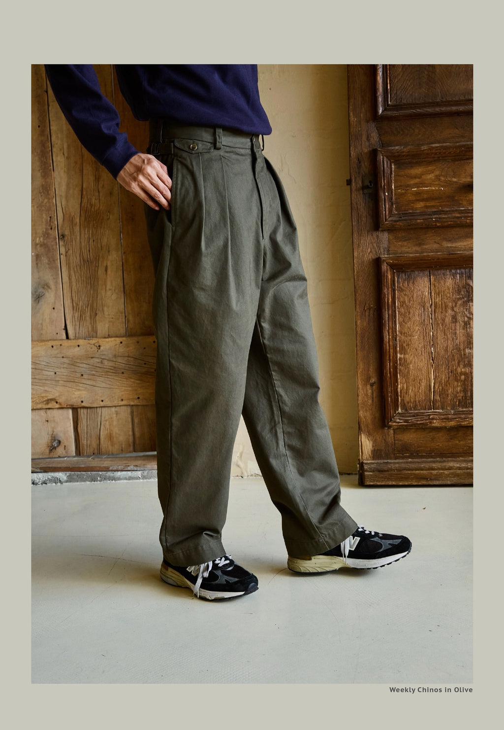 U.Sage FW25 Weekly Chinos is a regular pair of high-density chinos versatile trousers for the week