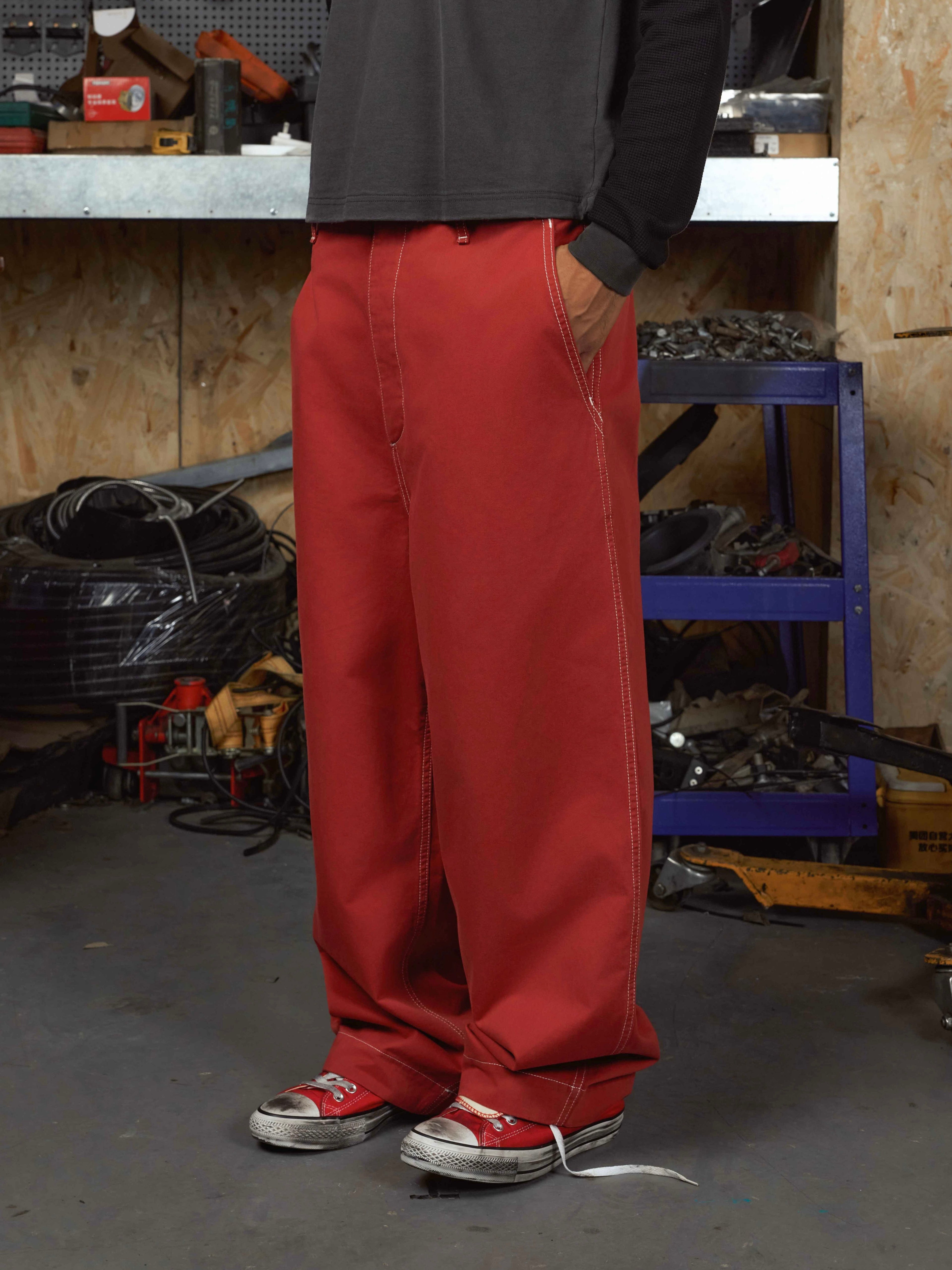NATIVE MODE* Ruby Bright Line Sergeant Trouser Trouser Pants RUBY MILITARY TROUSER