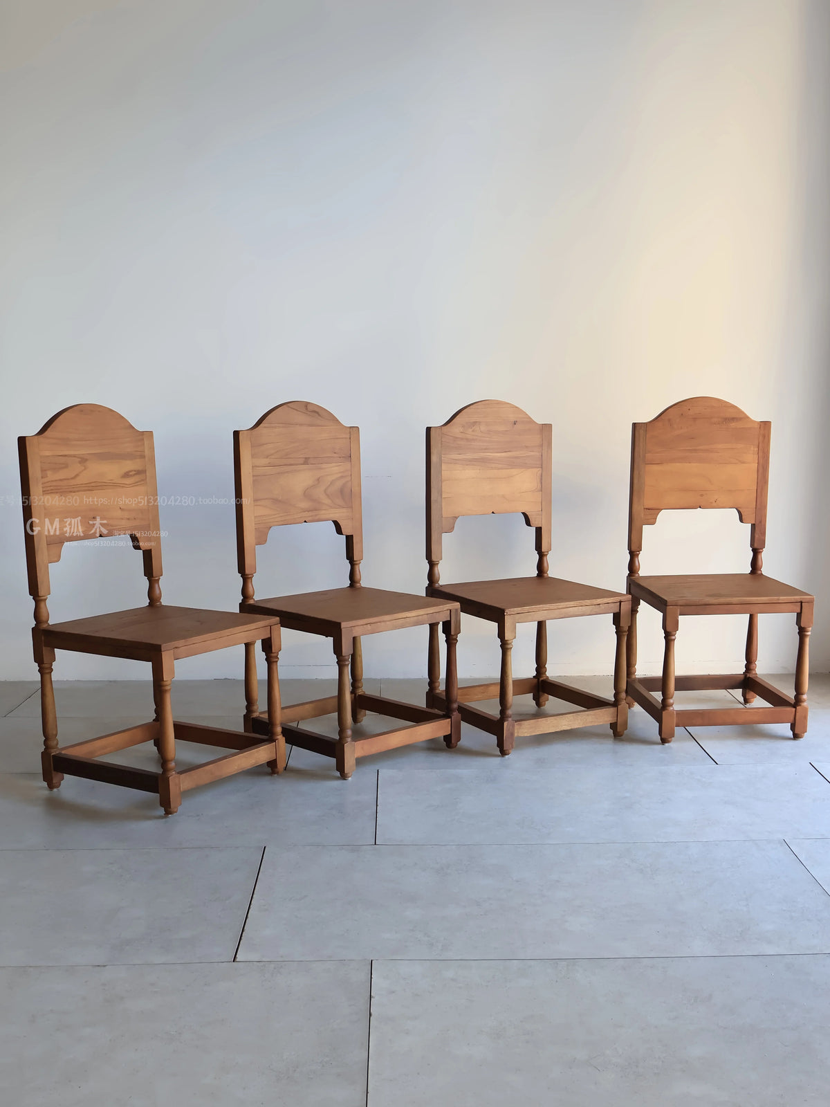 Vintage French Vintage Vintage Solid Wood Carved Dining Chair, Homestay Café Furniture, Romantic Backrest Chair