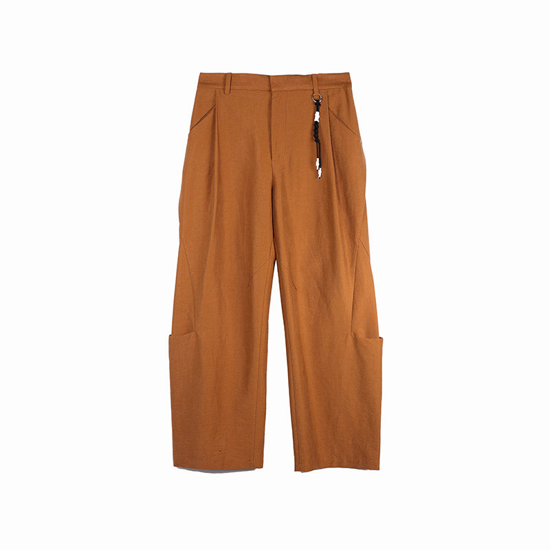 RoaringWild A Arch Roaring Beast Black and Brown Trim Striped 3D Structured Trousers