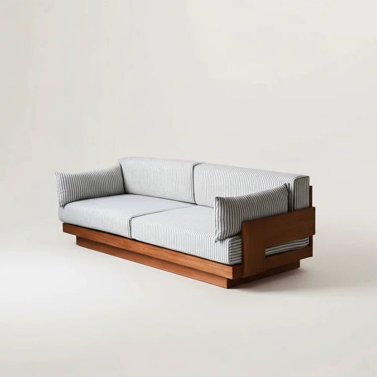 [NEVERLAND Genuine] Original Design Medieval Blue Stripe Detachable and Washable Three-Person Sofa Thoe