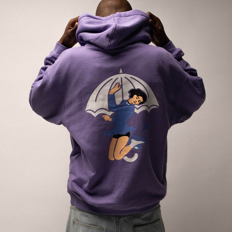 [France] HELAS 25WIN SCATING HOODIE ice skating-themed umbrella logo hoodie