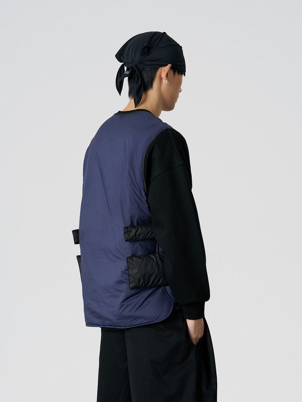 FMACM Men & Kuang 3M New Shirley Vest Patchwork Crew Neck Sweatshirt Loose Casual 2025 Autumn/Winter New Arrival