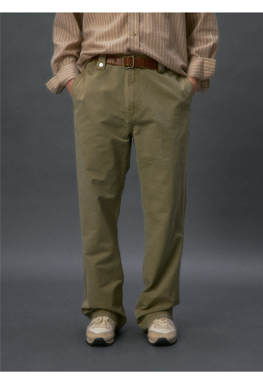 "Old Roads"Flared Chinos Pants