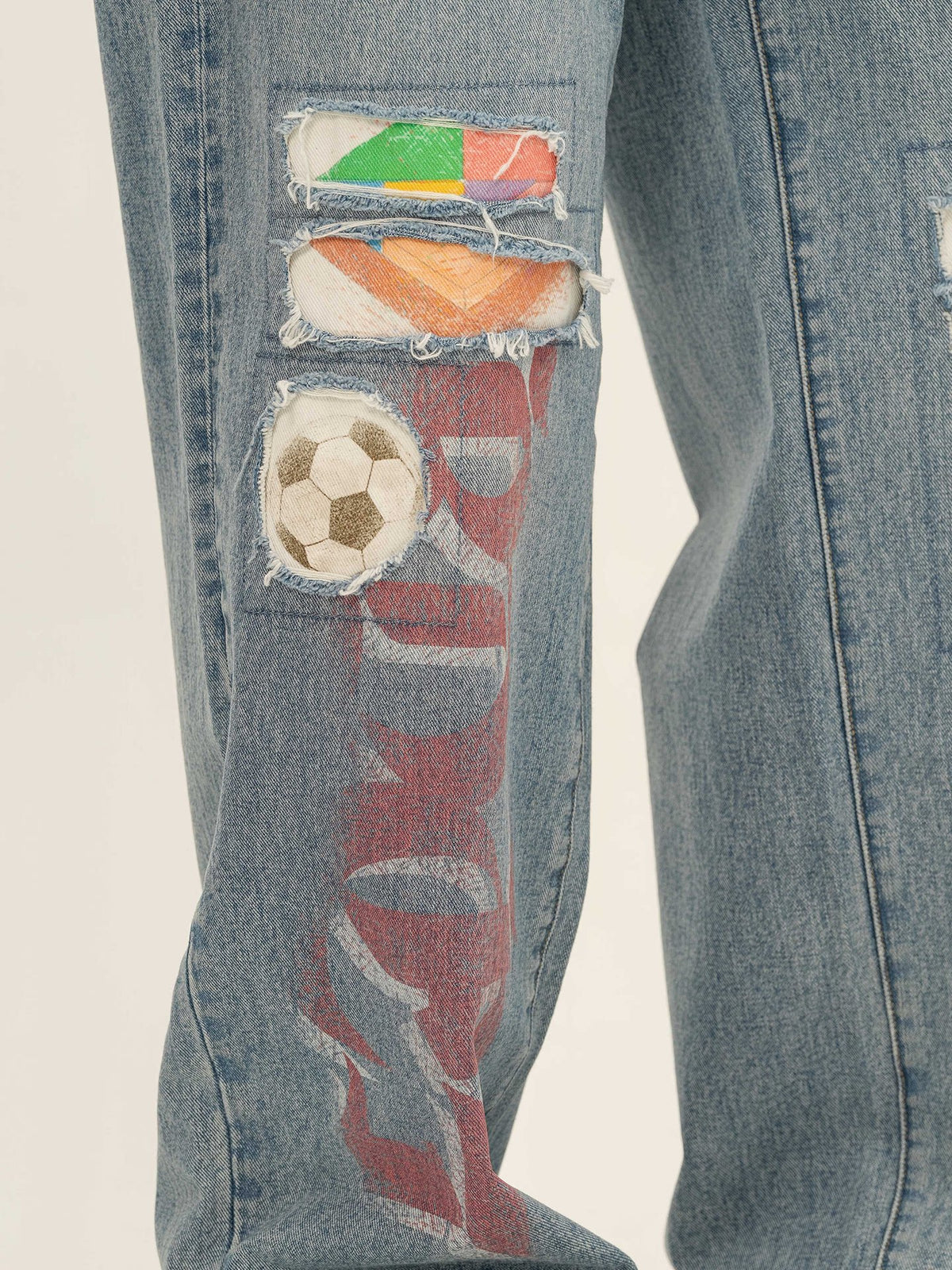 Randomevent collage ruins washed jeans street vintage