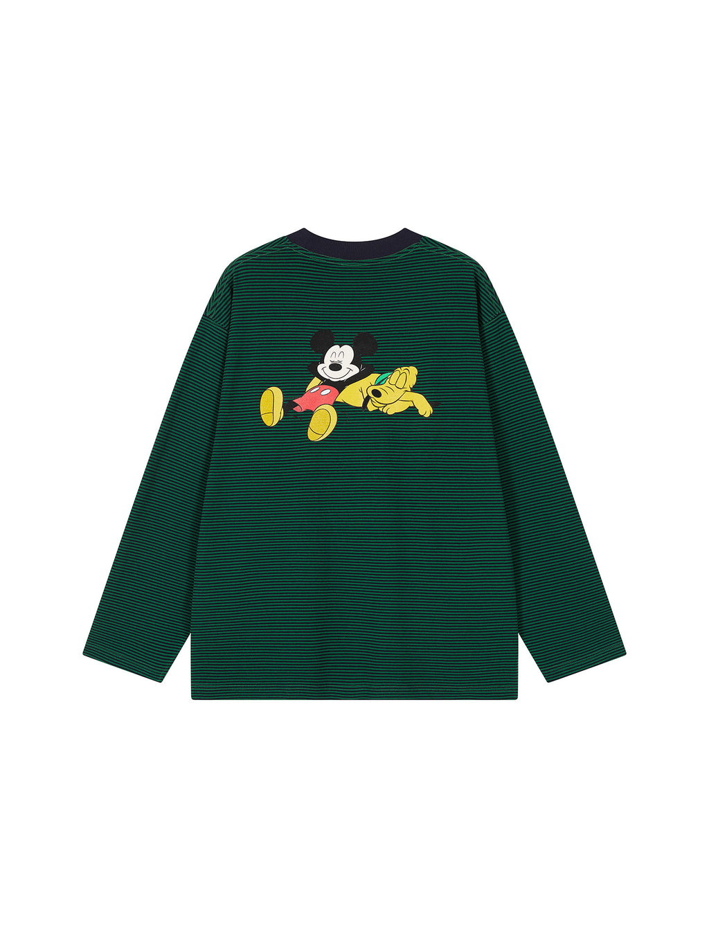 MondaySleepinClub & DISNEY collaboration series "Companion to Dream" printed striped long-sleeved T-shirt