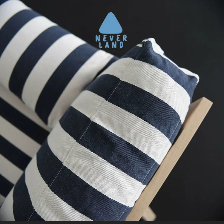 [NEVERLAND Authentic] Original Design Removable Washable Natural Wood White Oak Sofa NORA Wide Stripe Edition