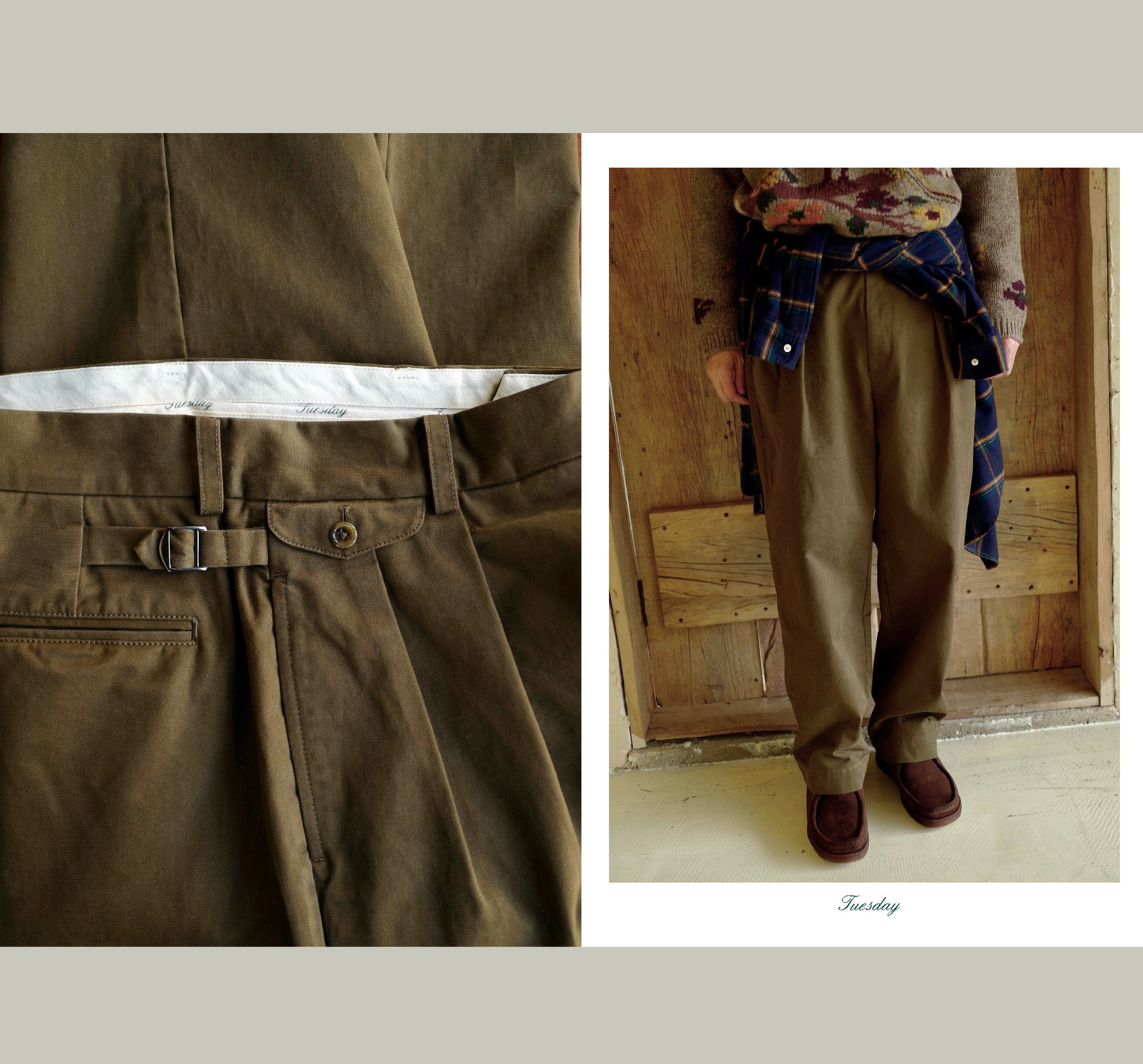 U.Sage FW25 Weekly Chinos is a regular pair of high-density chinos versatile trousers for the week