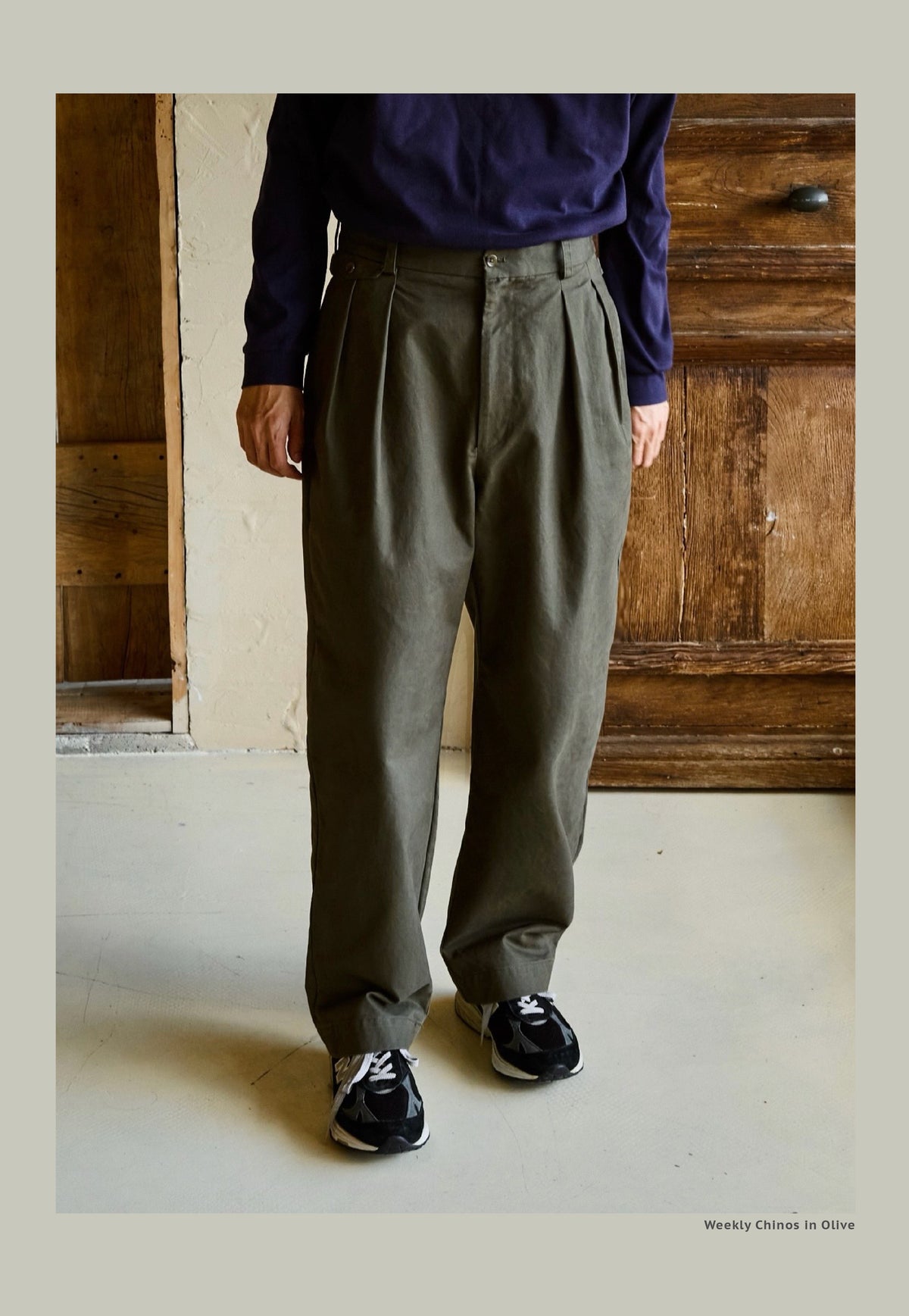 U.Sage FW25 Weekly Chinos is a regular pair of high-density chinos versatile trousers for the week