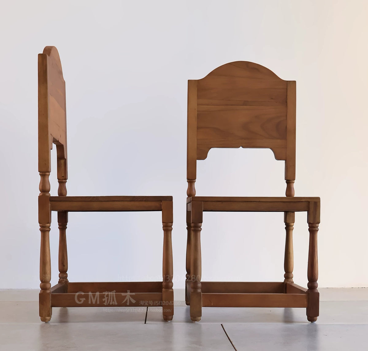Vintage French Vintage Vintage Solid Wood Carved Dining Chair, Homestay Café Furniture, Romantic Backrest Chair