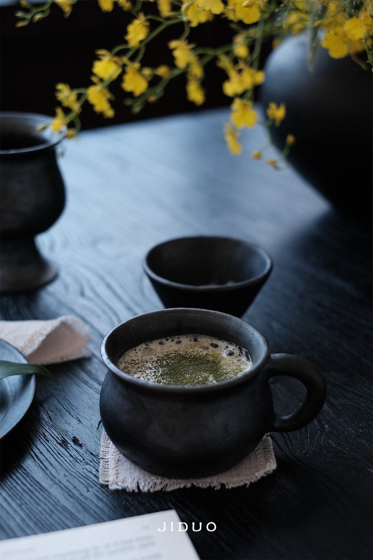 Several black pottery Tibetan intangible cultural heritage handmade black black pottery cups, milk tea cups, tea cups, coffee cups, household items, retro