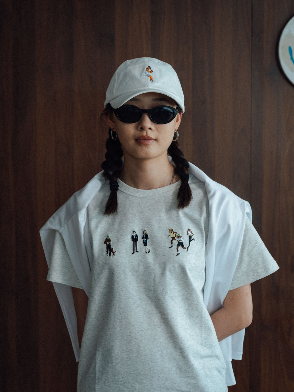FMACM Cool & Wild Sports & Commuting Embroidered Print Cooling Quick-Dry Sun Protection Short-Sleeve T-Shirt