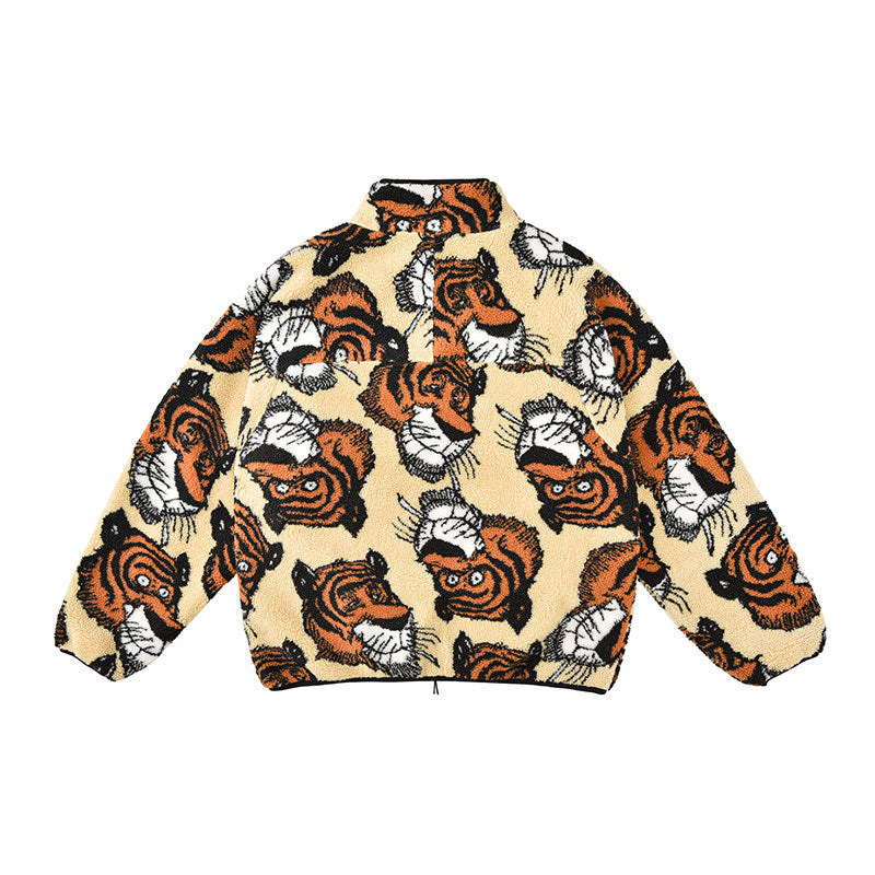 SOULGOODS Soul Tiger Official Full Tiger Head Polar Fleece Jacket Warm Daily Autumn and Winter New Product 25FW