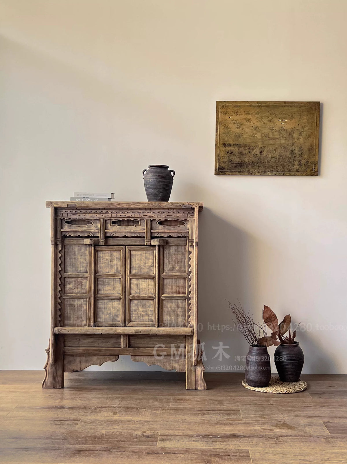 Chinese vintage revival | Entryway cabinet, antique sideboard, storage cabinet, wabi-sabi style, Ming and Qing classical furniture