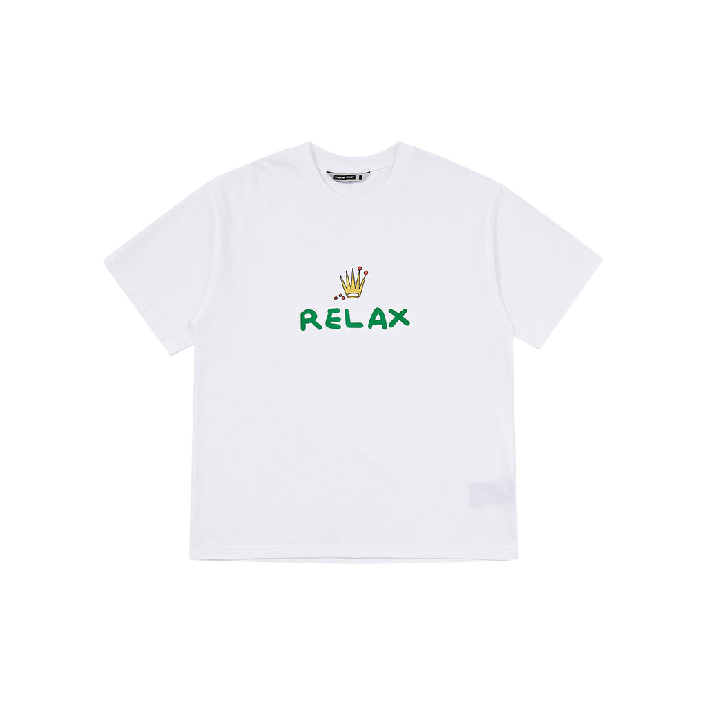 Men and Kuang FMACM lightheartedly parody tennis ball print T-shirt