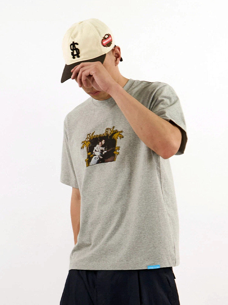 AVENUE&SON Avenue Son 2026 Cousin Character Print Skateboard Street Dance Pure Cotton Short-Sleeve T-shirt
