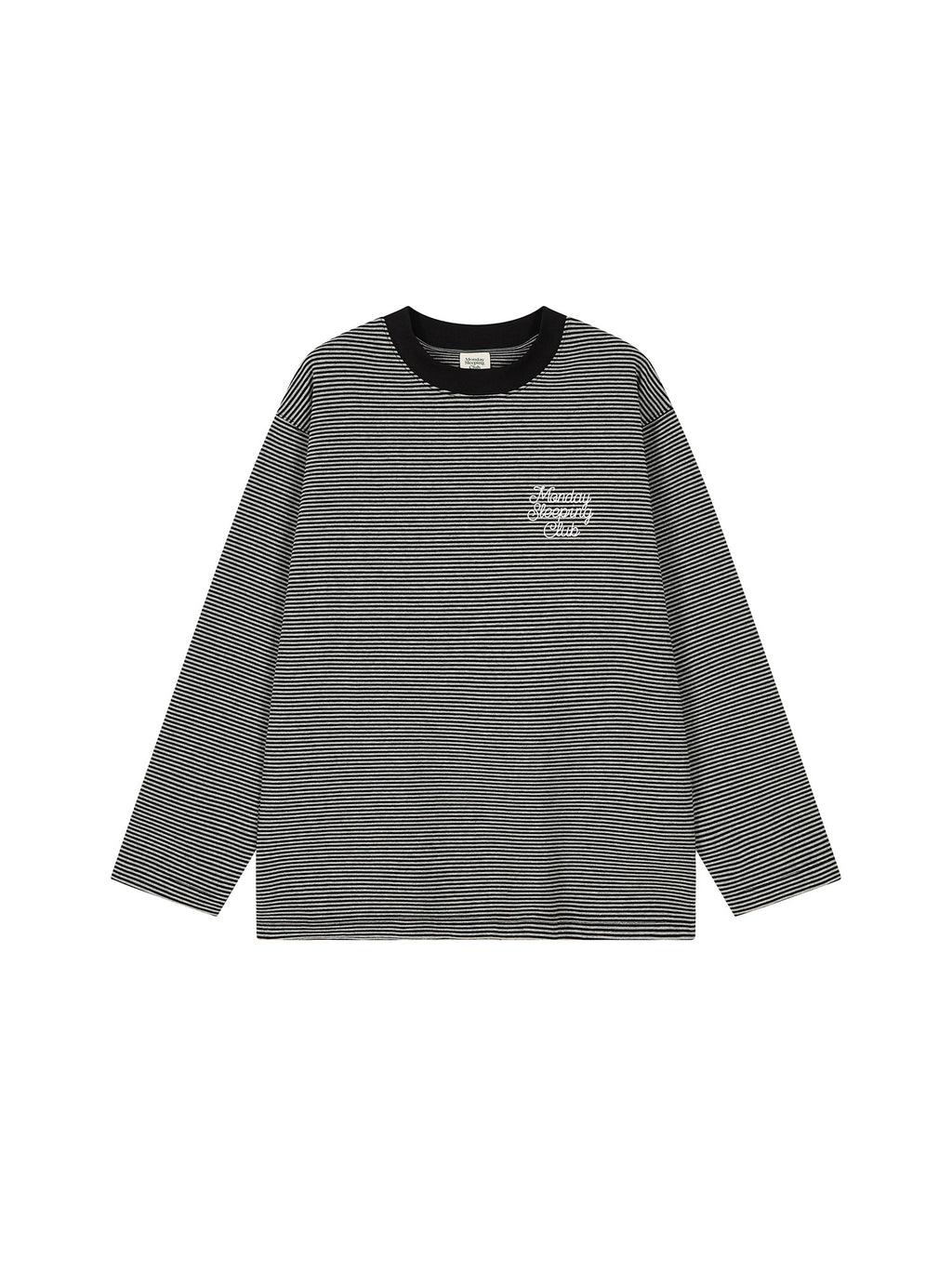 MondaySleepinClub & DISNEY collaboration series "Companion to Dream" printed striped long-sleeved T-shirt