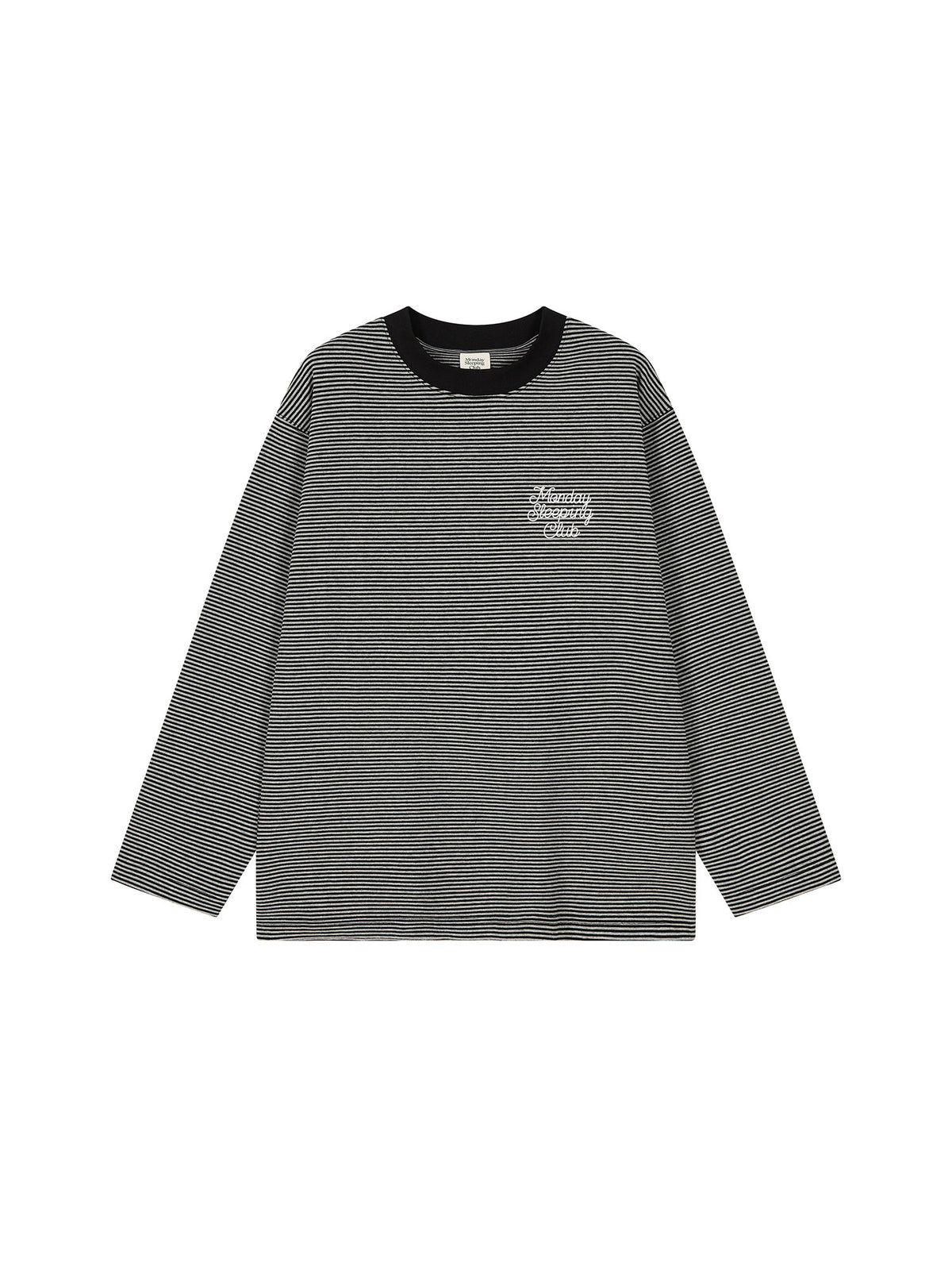 MondaySleepinClub & DISNEY collaboration series "Companion to Dream" printed striped long-sleeved T-shirt