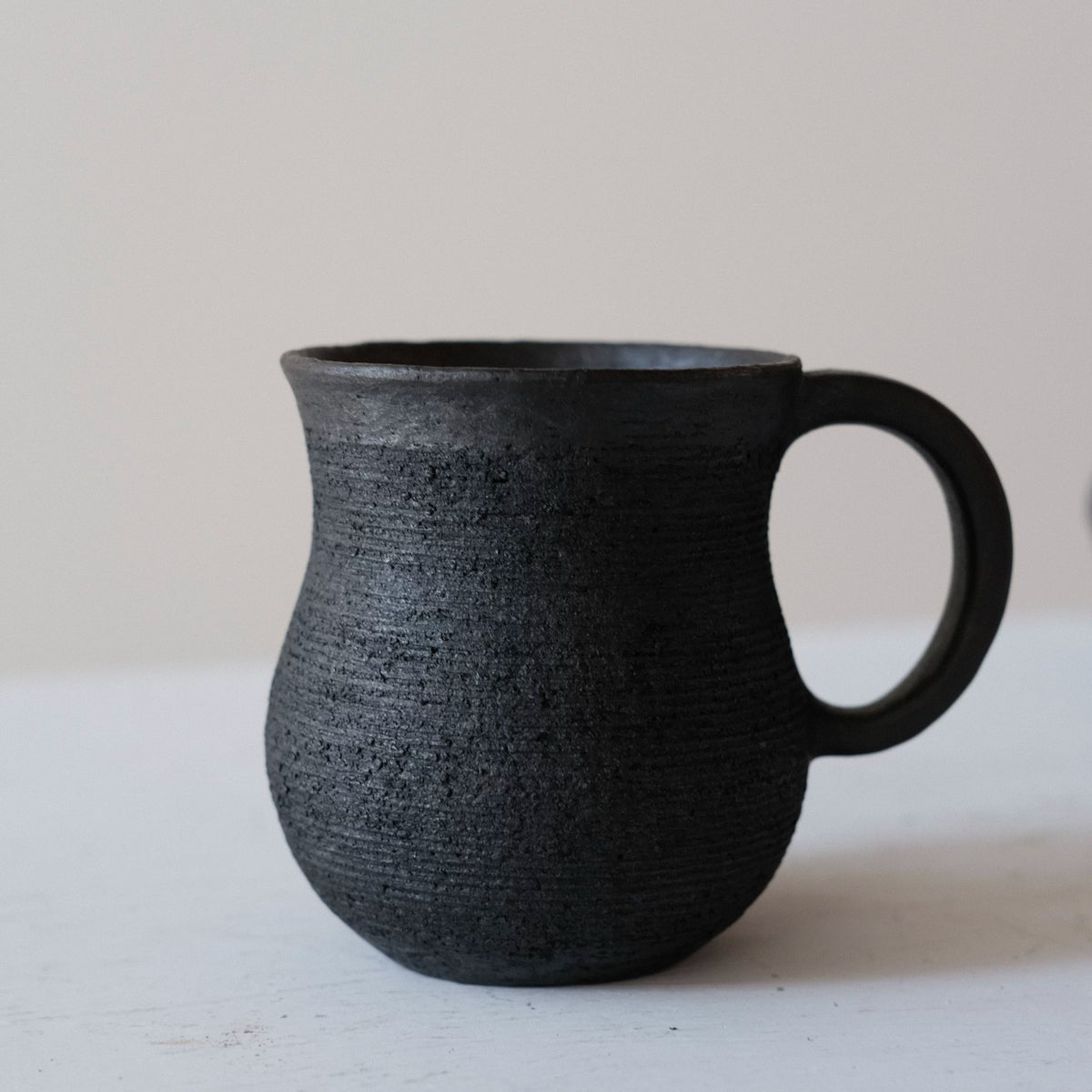 Jieduo Black Pottery Tibetan Area Handmade Black Pottery Coffee Cup, Milk Tea Cup, Water Cup, 280ml