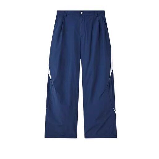 Stuffy & Crazy FMACM Curved Split Stitching Pleated Sports Nylon Pants