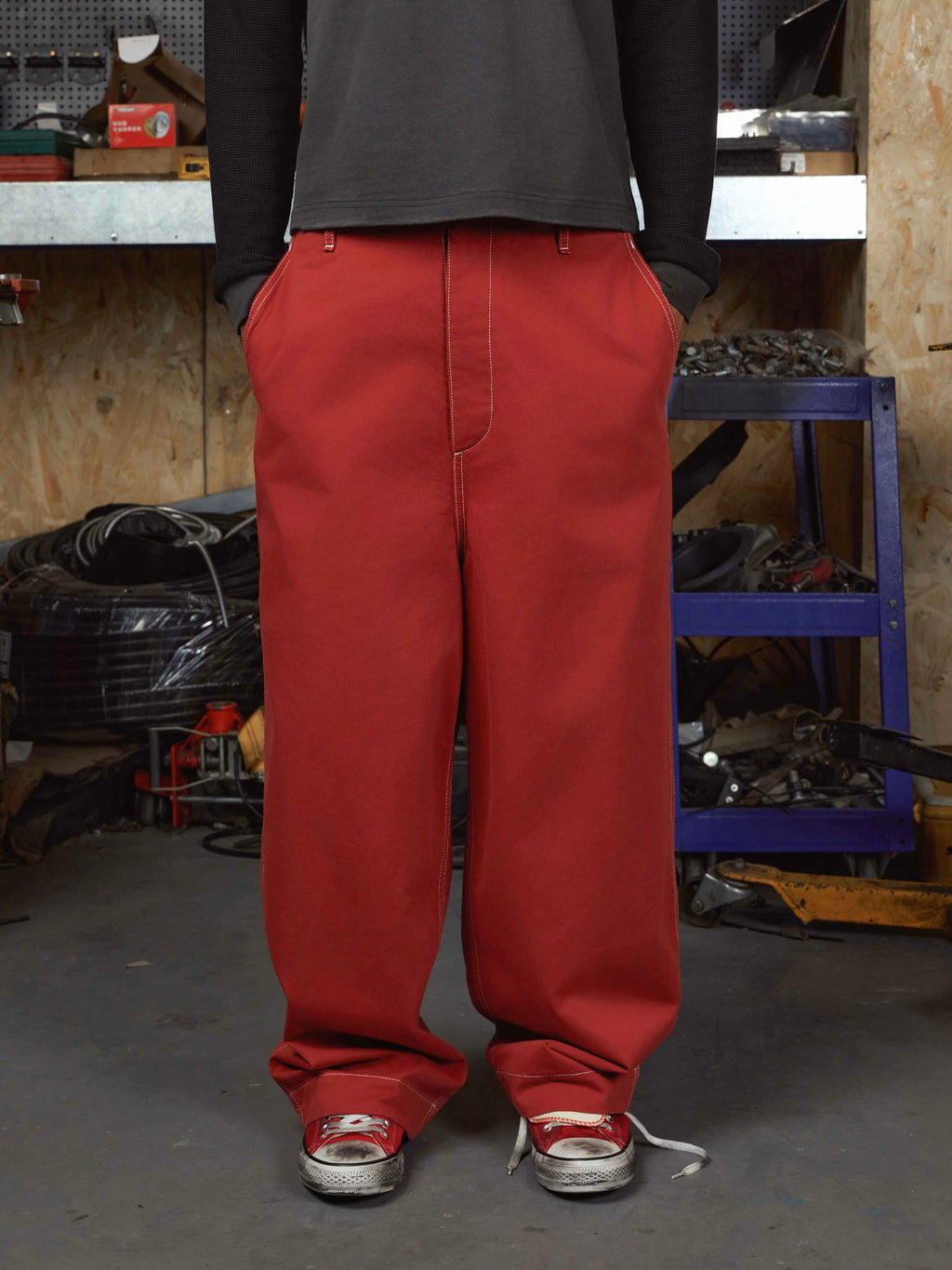 NATIVE MODE* Ruby Bright Line Sergeant Trouser Trouser Pants RUBY MILITARY TROUSER