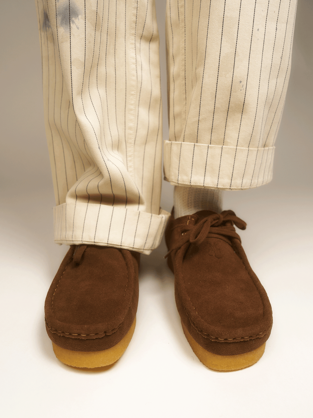 Monday Sleeping Club Sleep Academy logo embossed with retro suede cowhide kangaroo shoes