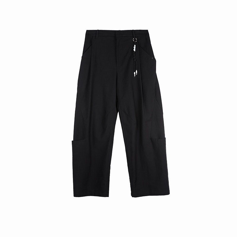 RoaringWild A Arch Roaring Beast Black and Brown Trim Striped 3D Structured Trousers