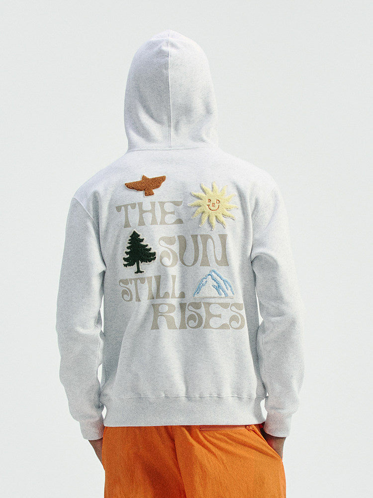 Randomevent Vintage Alpine Totem Hooded Sweatshirt Fall 2025