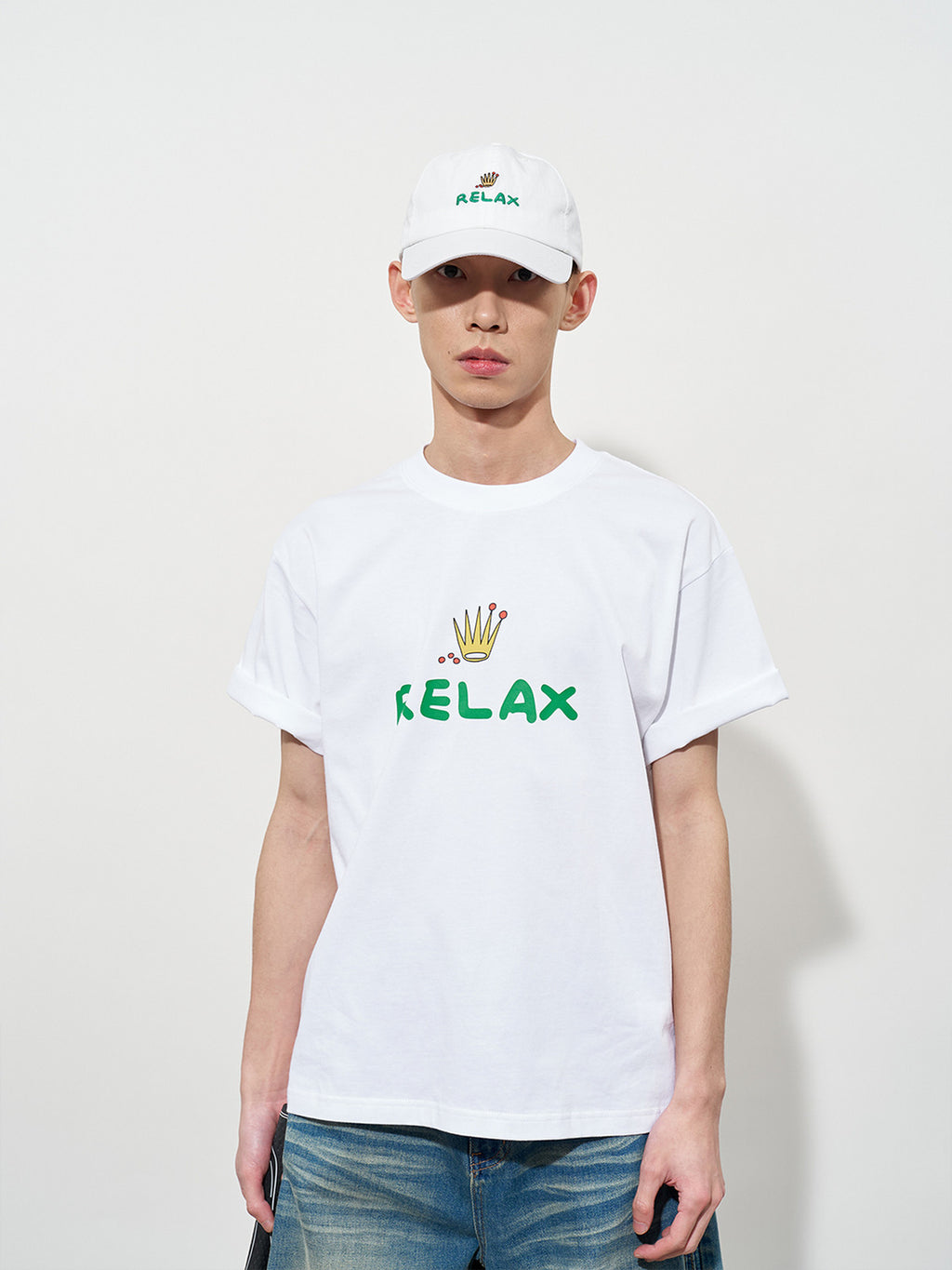 Men and Kuang FMACM lightheartedly parody tennis ball print T-shirt