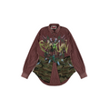 BUMPY Unisex Graffiti Patchwork Camouflage Plaid Shirt