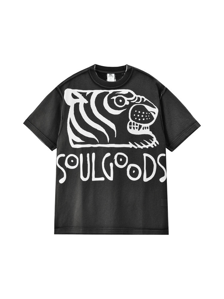 SOULGOODS AOP TIGO Big Tiger Head Print T-Shirt
