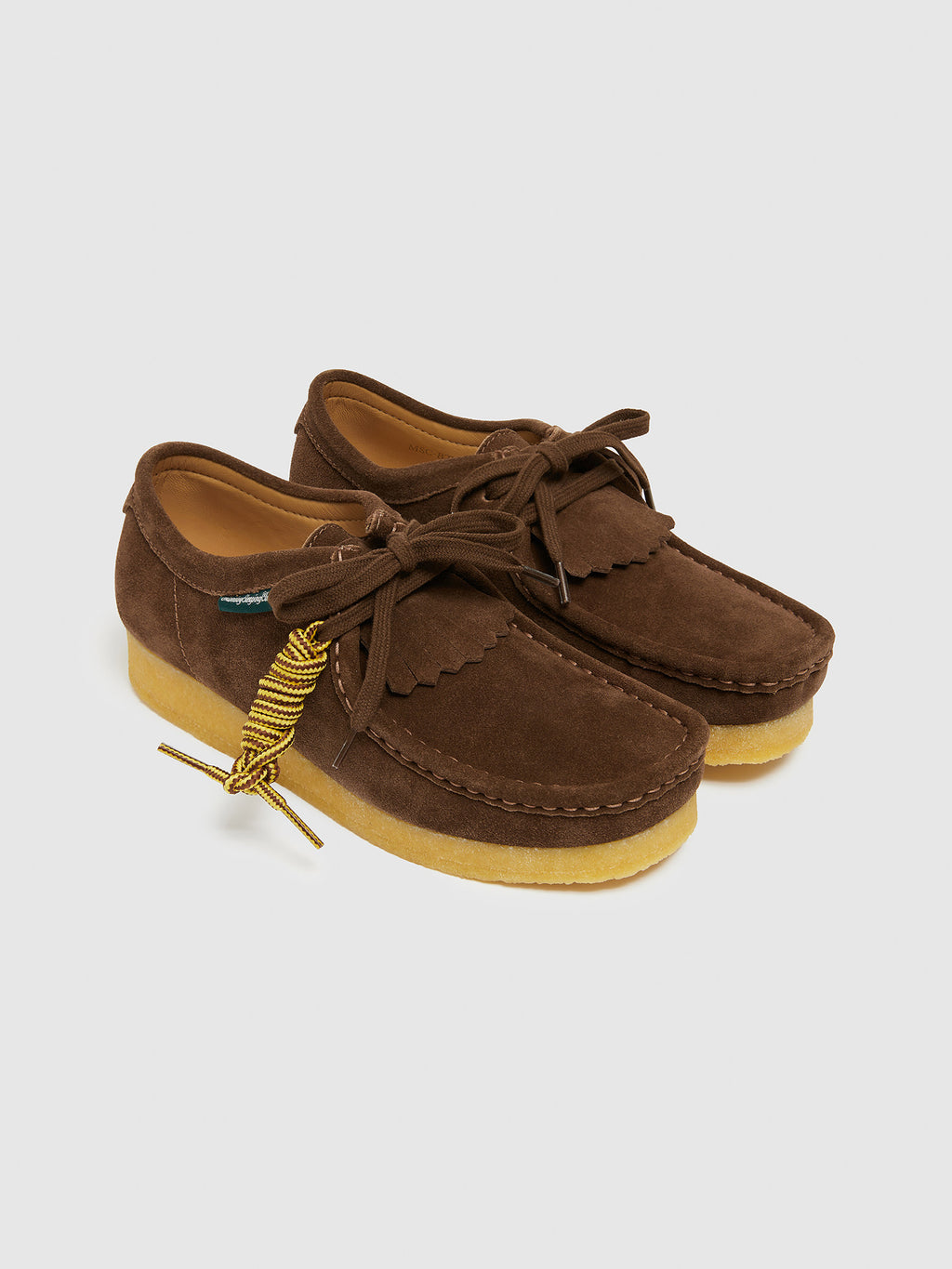 Monday Sleeping Club Sleep Academy logo embossed with retro suede cowhide kangaroo shoes
