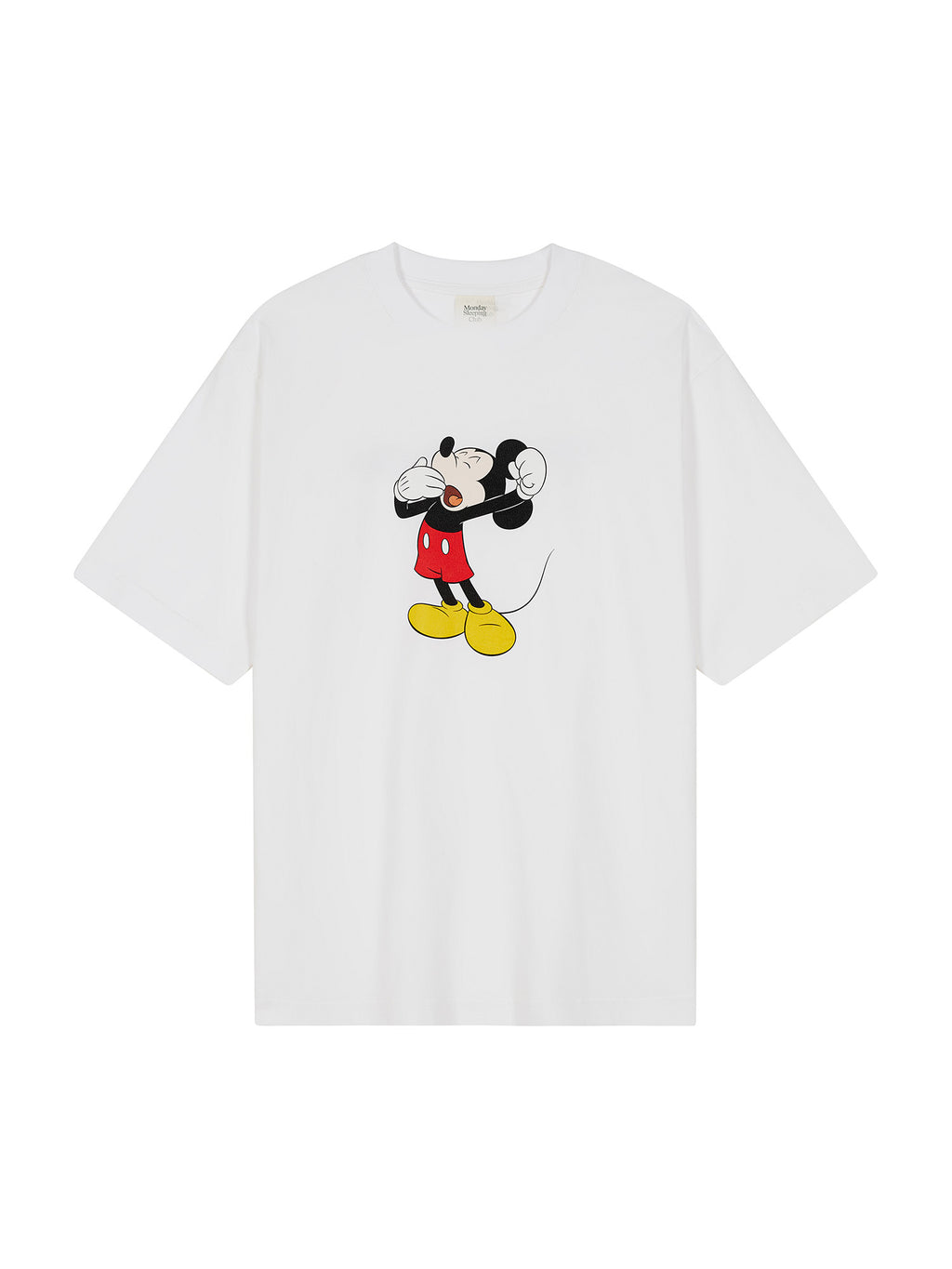 Monday Sleeping Club & DISNEY collaboration collection "Sleepy Mickey" printed short-sleeve T-shirt