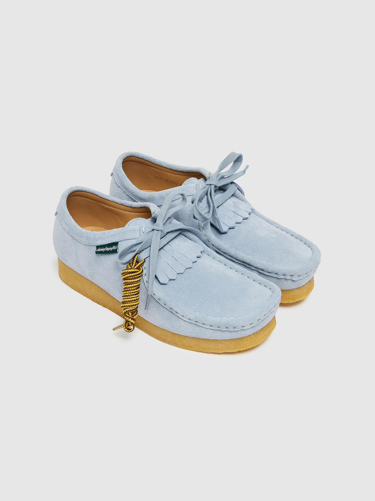Monday Sleeping Club Sleep Academy logo embossed with retro suede cowhide kangaroo shoes